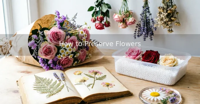 How to preserve flowers using air drying and silica gel methods