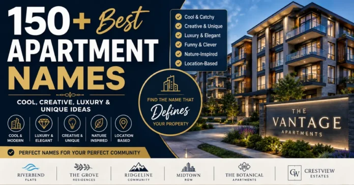 150+ best apartment names including cool, creative, luxury and unique ideas