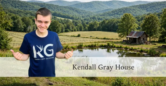 Aerial view of Kendall Gray House 200-acre Kentucky property.