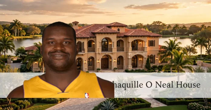 Exterior of the former Shaquille O Neal house mansion in Windermere Florida